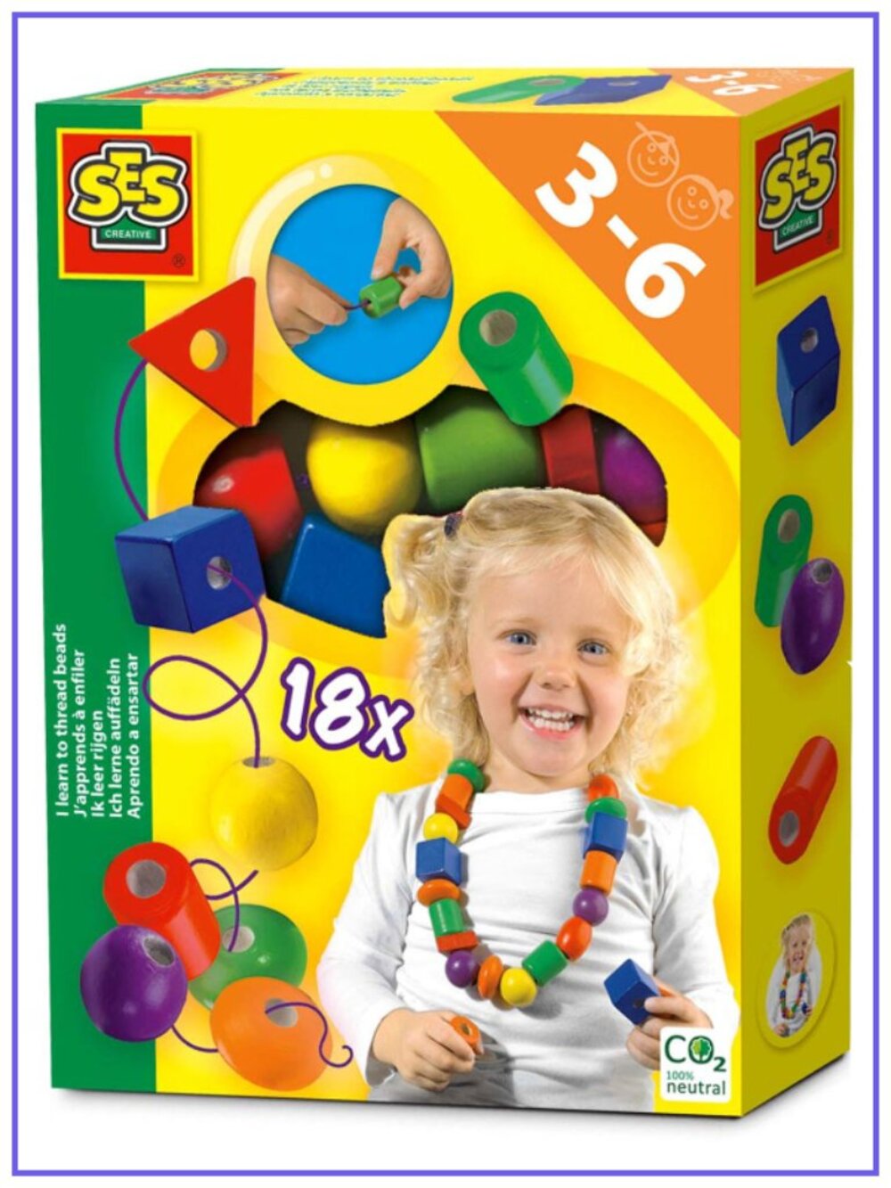 SES Creative I Learn to Thread Beads For Age 3-6 New In Box